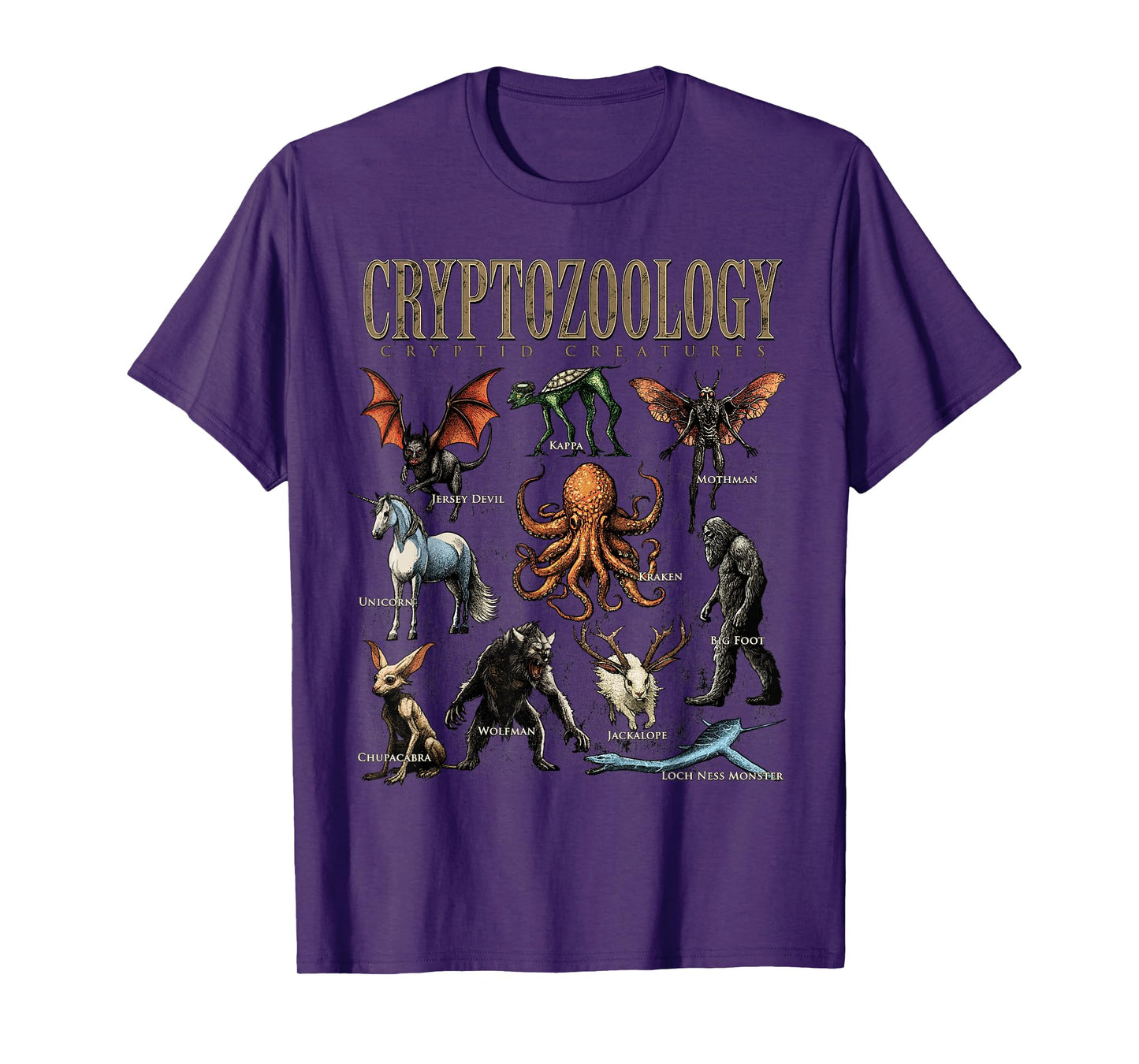 Cryptozoology Folklore Mythical Cryptid Creatures Monster T-Shirt