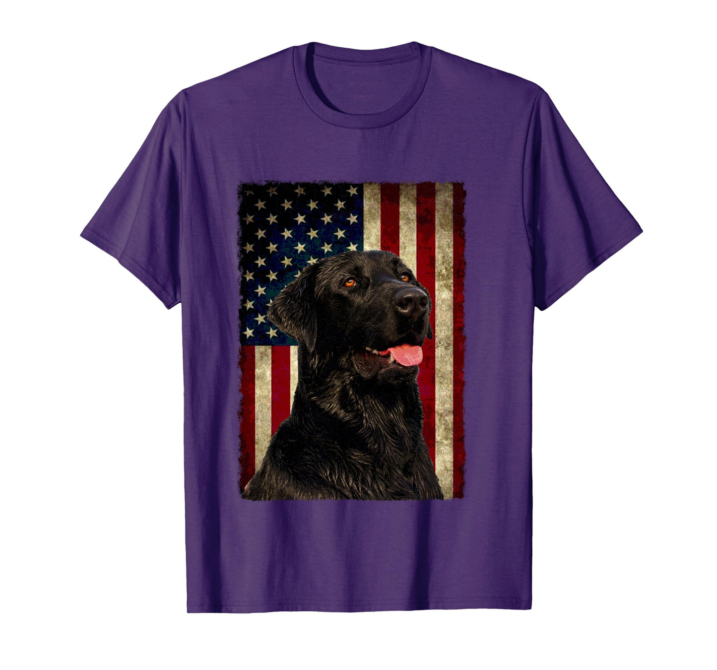 Black Labrador Lab Long Sleeve Shirt Gift USA Flag Lab Owner