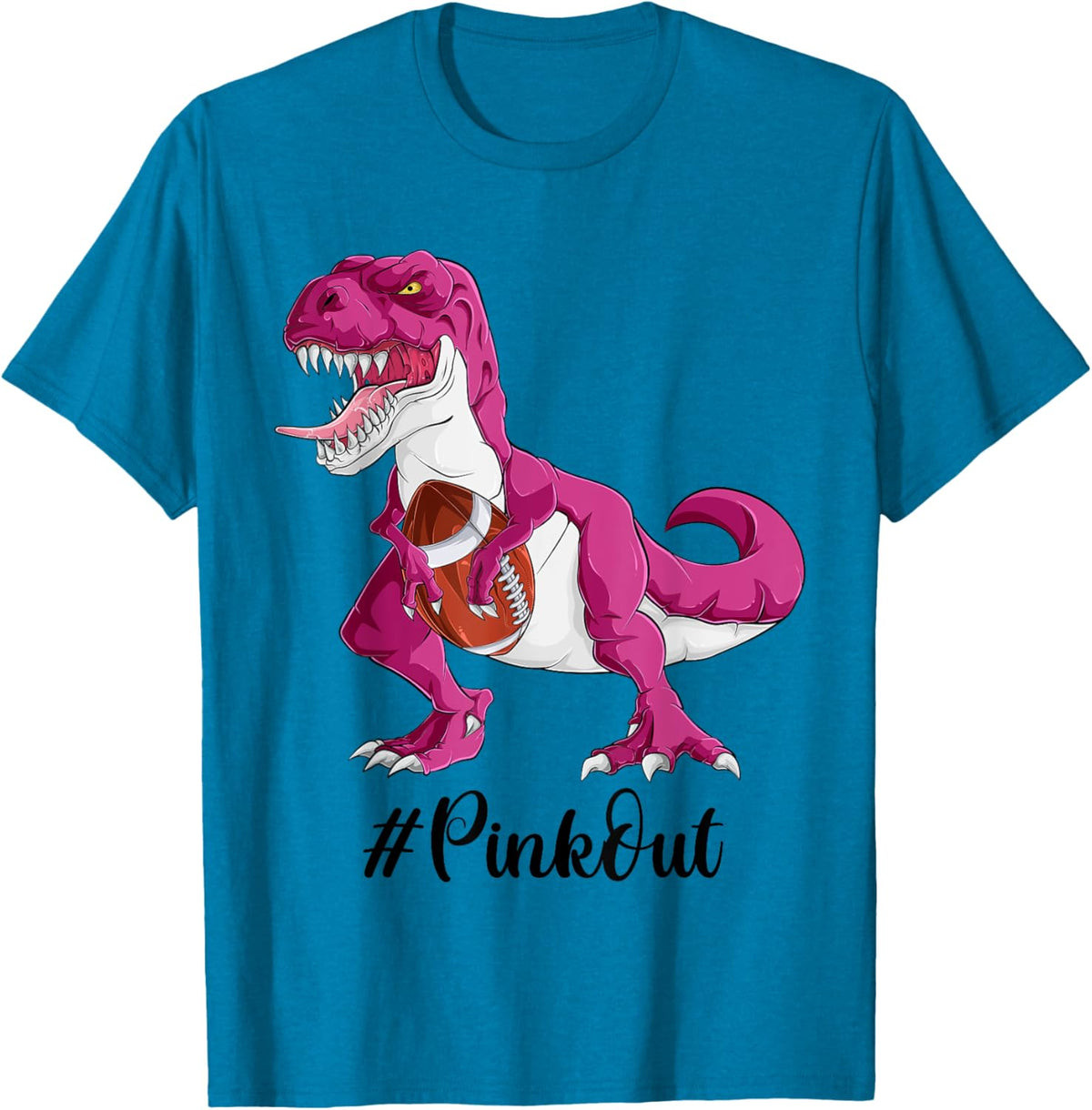 Pink Dinosaur Football Shirt Boys, Pink Out Breast Cancer T-Shirt