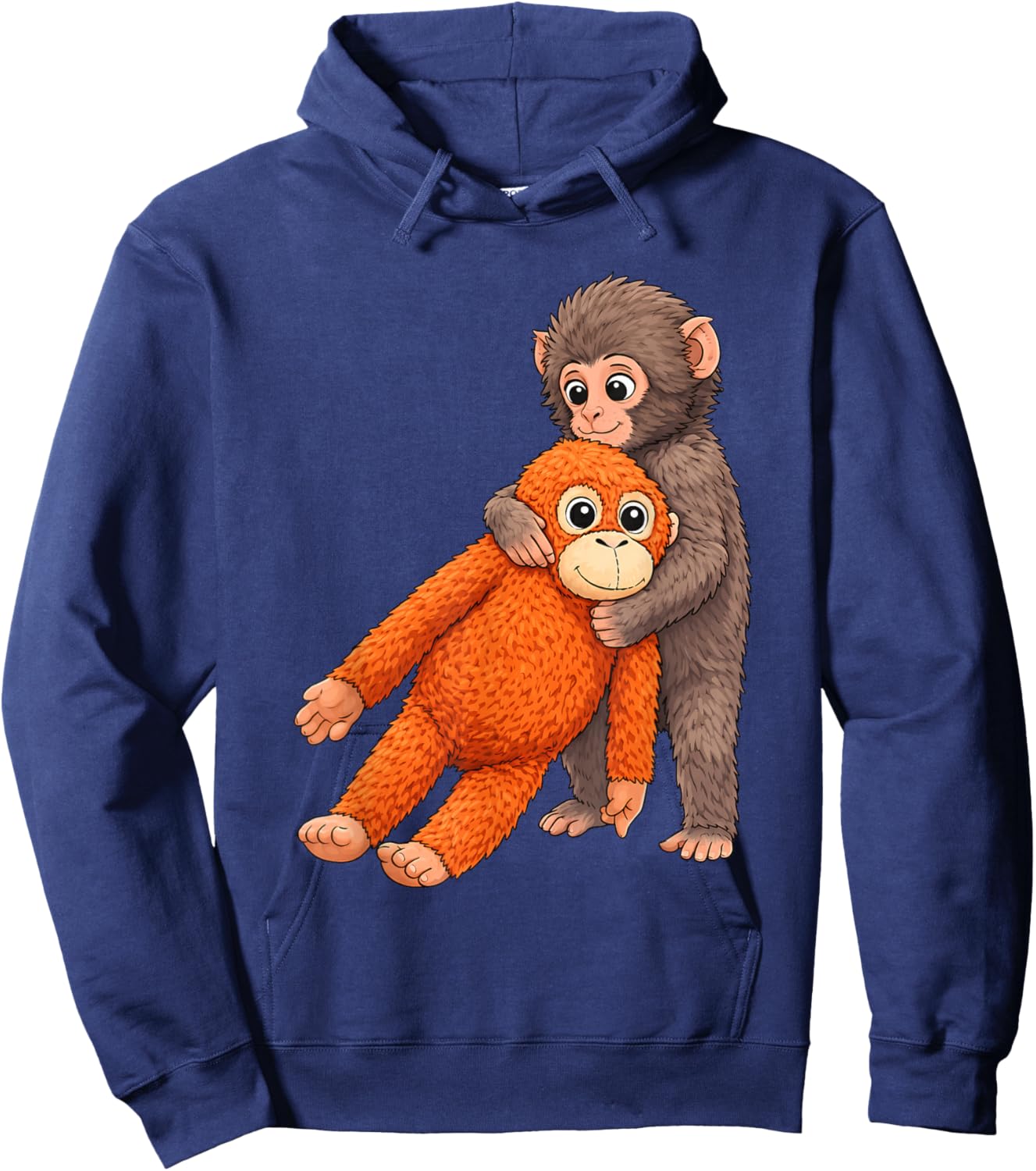 Funny Baby Monkey Punch Cute Animal Men Women Kids T-Shirt - Hoodie | Navy