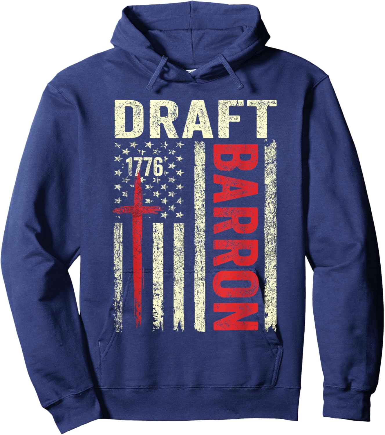 Draft Barron Shirt Vintage Send Barron T-Shirt Hoodie - Hoodie | Navy