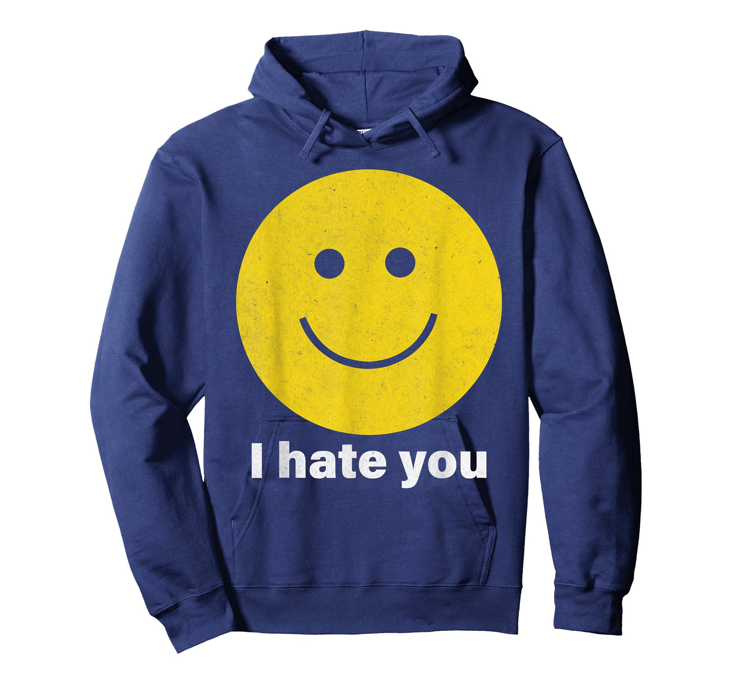 I Hate You Smile Face T-Shirt - Hoodie | Navy