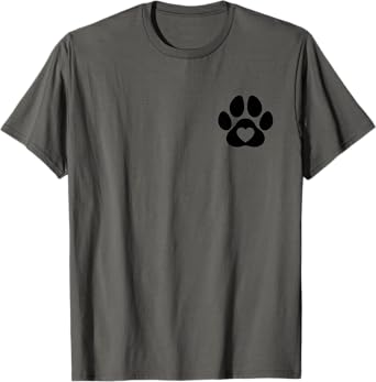 Minimalist Paw Heart Dog Love, dogs lovers dog dad dog mom T-Shirt