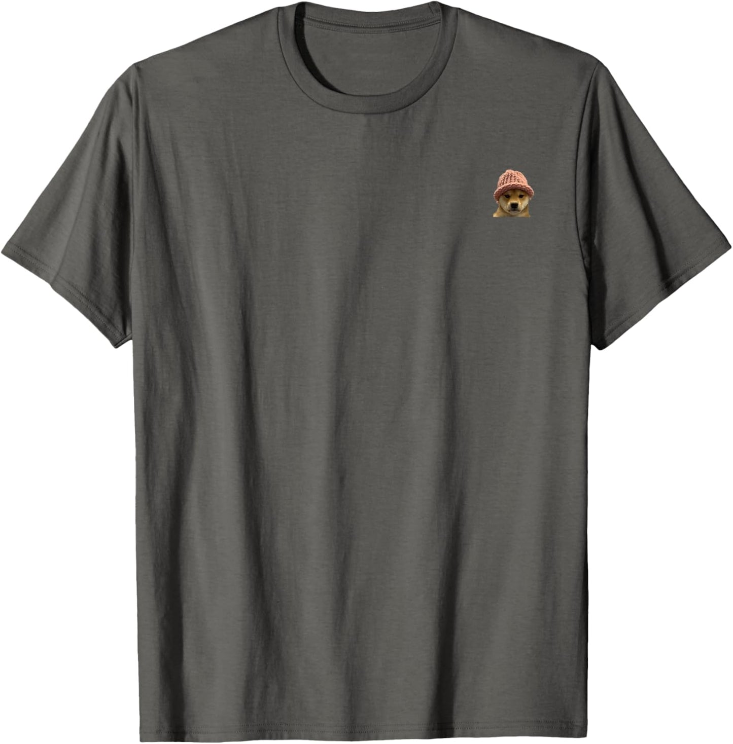 ArtMix: Men & Women's Trendy Accessories Haven Dog Wif a Hat T-Shirt Grey Unisex-Kids Classic Fit Crew Neck Short Sleeve