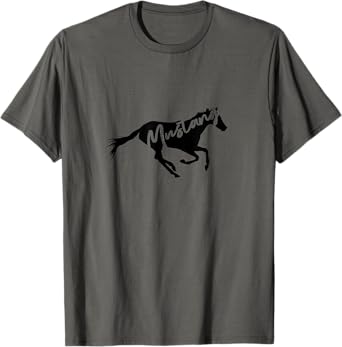 Running Mustang Wild Horse Breed Lover Silhouette Gift T-Shirt