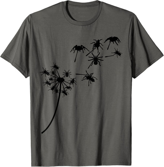 Dandelion Tarantula Flower - Floral Tarantula Tree T-Shirt