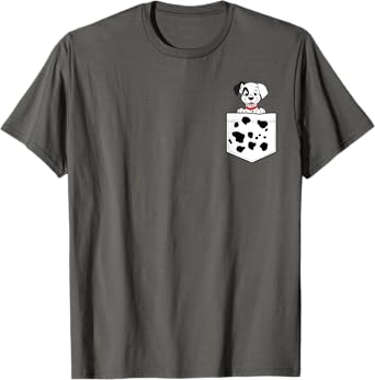 Disney 101 Dalmatians Patch Puppy Dotted Pocket Logo T-Shirt