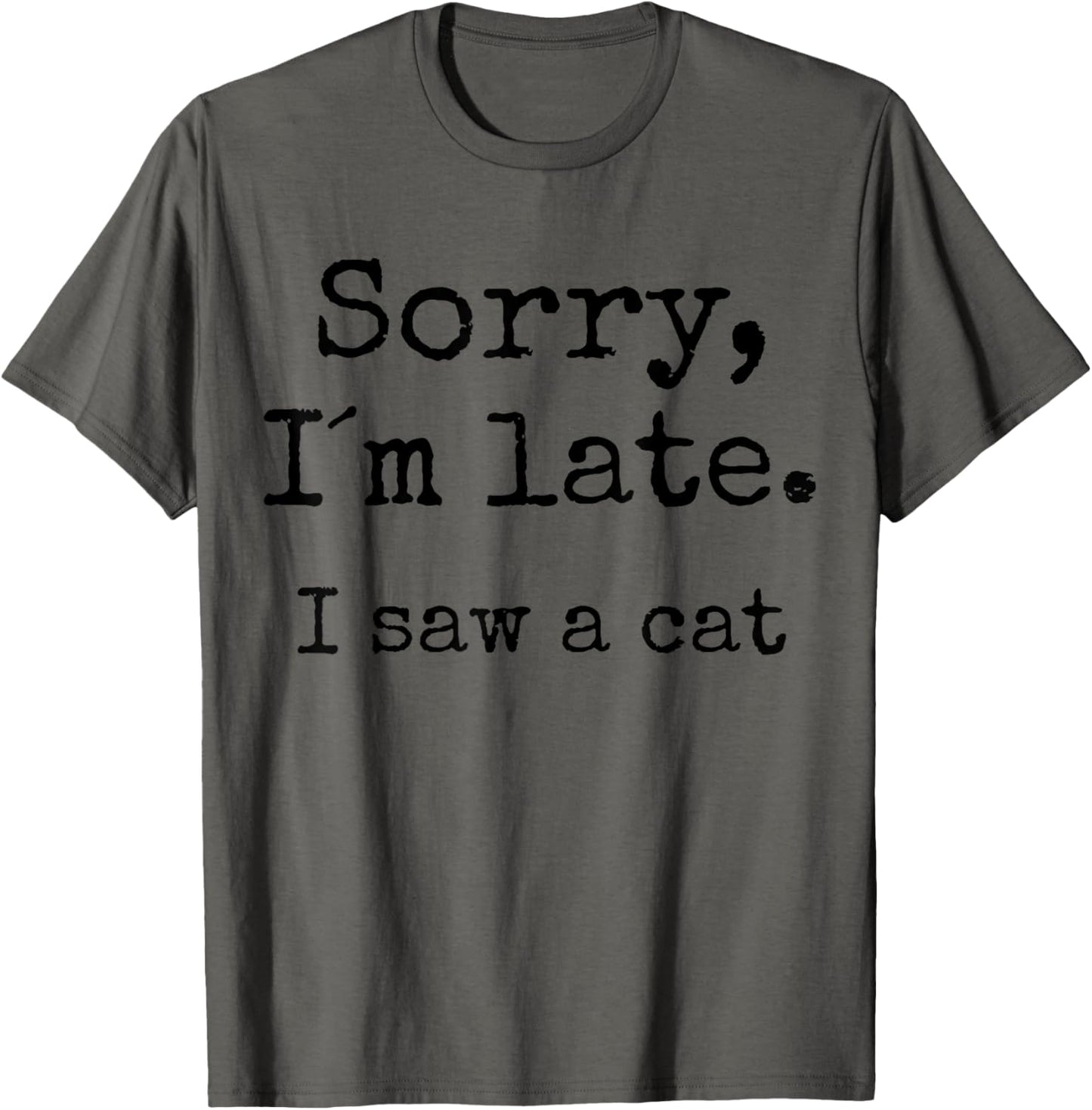 Sorry I´m late. I saw a cat saying T-Shirt