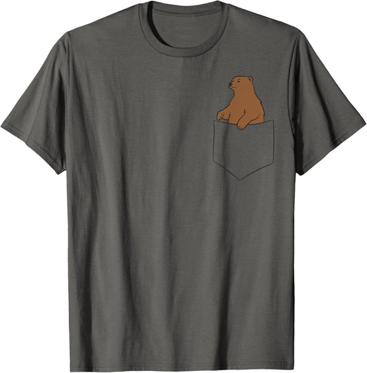 Cute Bear In The Pocket Grizzly Bear T-Shirt
