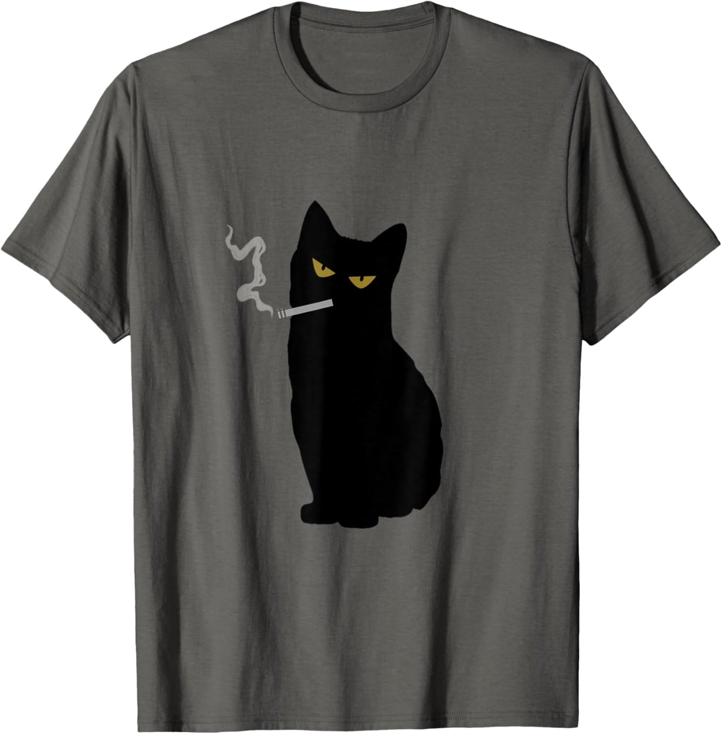 Rebel Smoking Bad Black Cat Funny Black Cat Gifts T-Shirt