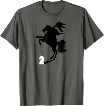 Chess Knight With Shadow of Knight on a Horse Chess Lover T-Shirt