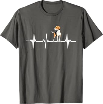 American Foxhound Tee Groovy Heartbeat Foxhound Dog T-Shirt