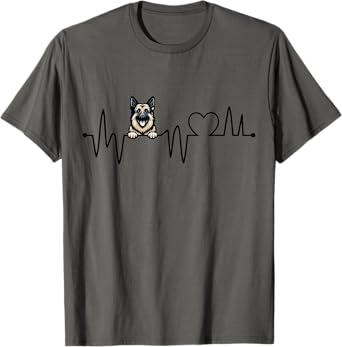 German Shepherd Heartbeat - Men Women Kids GSD Lover T-Shirt