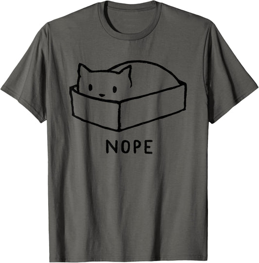 Nope Box Cat Funny For Men Women T-Shirt