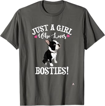 Girl Who Loves Boston Terrier Lover T-Shirt