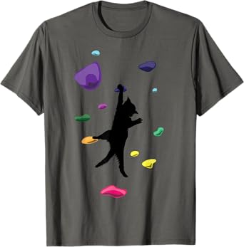 Funny Cat Climber Rock Climbing Gift For Men Women And Kids T-Shirt