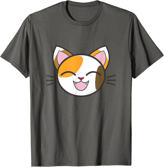 Women's Cat Cartoon Cat T-Shirt, Grey, Small, Short Sleeve, Classic Fit, Modern, All Seasons