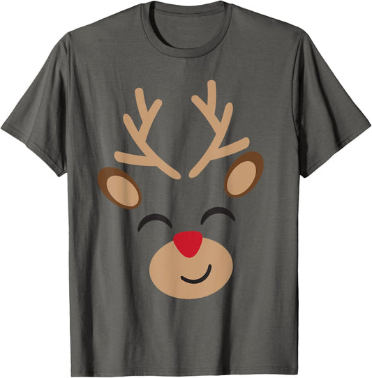 Adorable Reindeer Holiday Graphic - Festive Christmas Design T-Shirt