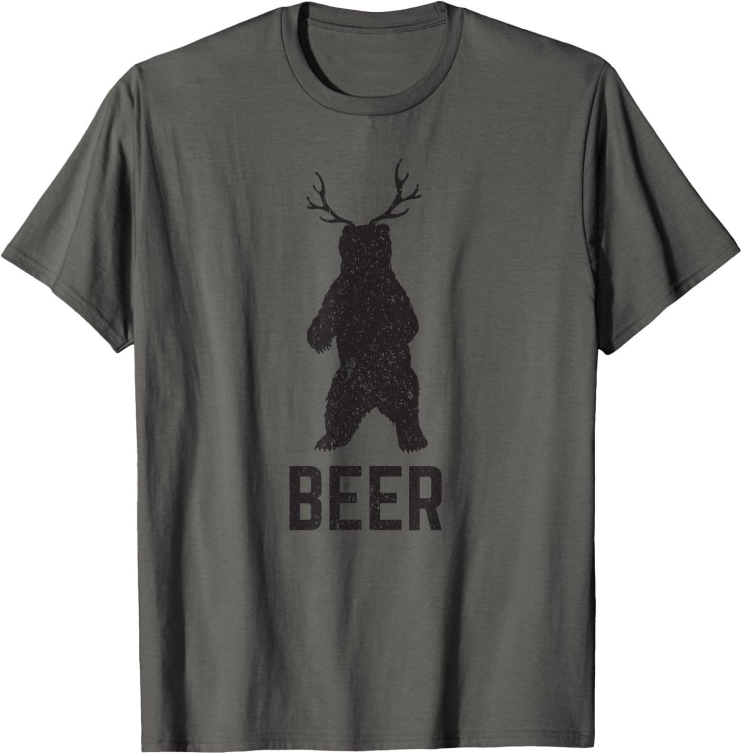 Deer Antlers Bear Beer T-Shirt - Funny Craft Beer Shirt T-Shirt