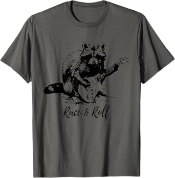 Racc & Roll Raccoon Playing Guitar Funny Cute Racoon T-Shirt