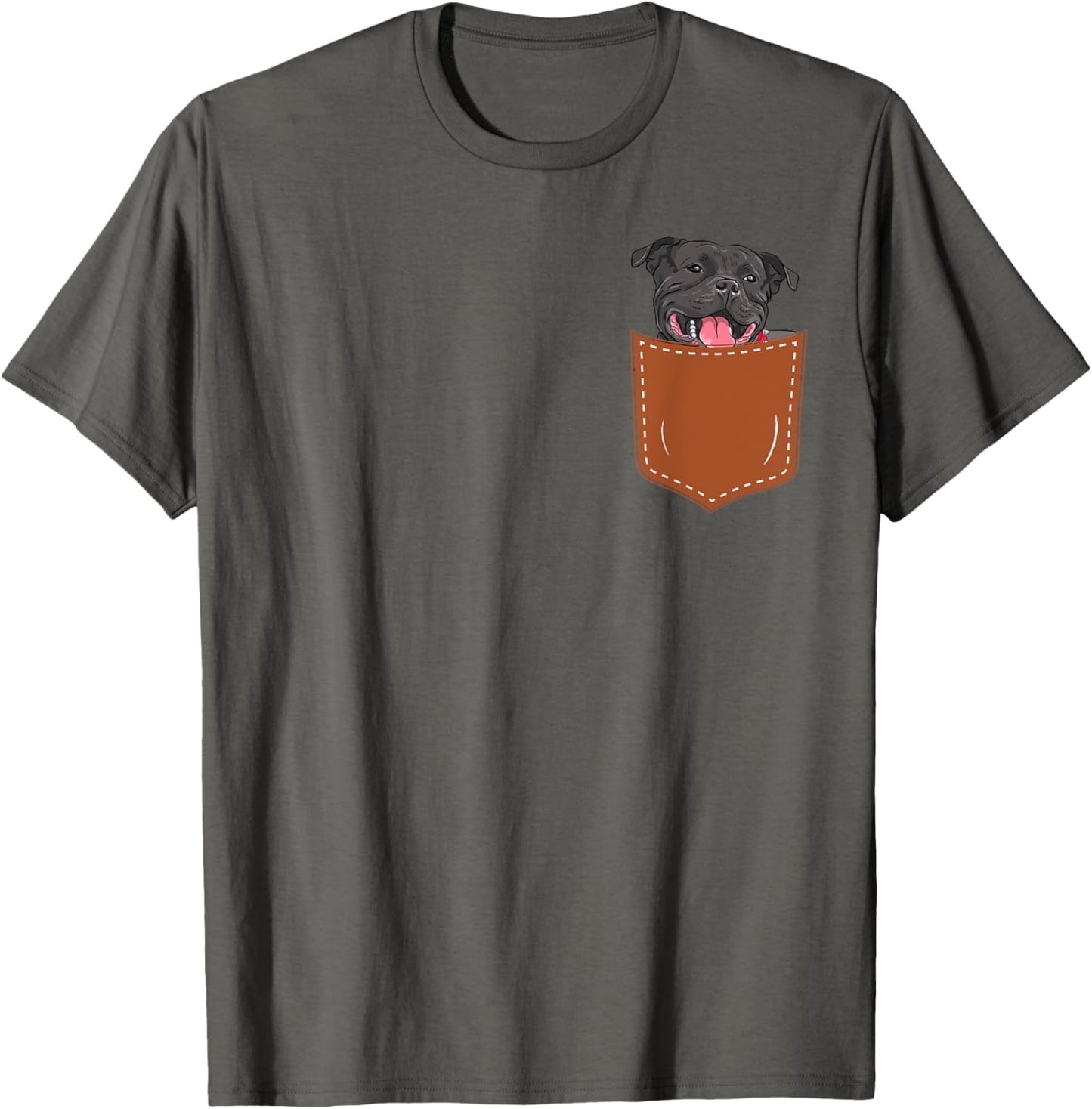 Funny Staffordshire Bull Terrier Dog in My Pocket,Staffordsh T-Shirt