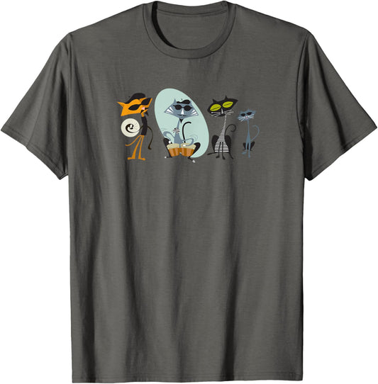 Cool Cats Beatnik Band T-shirt T-Shirt