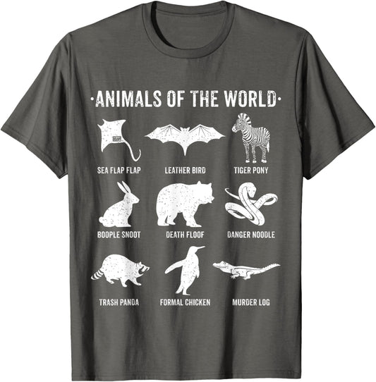 SIMPLE VINTAGE HUMOR FUNNY RARE ANIMALS OF THE WORLD T-SHIRT T-Shirt