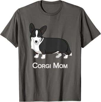 Cute Black Cardigan Welsh Corgi Mom Dog Lover T-Shirt