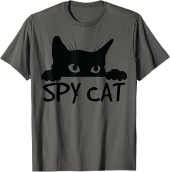 Spy Cat Cute Cat Lover Cat Mom Cat Lady Funny Cat T-Shirt
