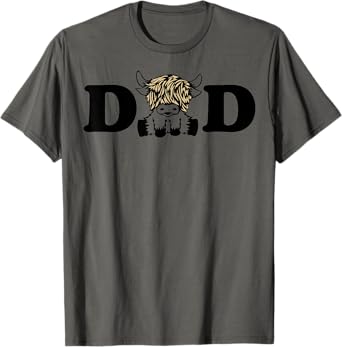 highland cow dad T-Shirt