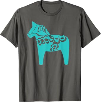 Swedish Dala Horse Shirt Blue Sweden Sverige T-Shirt T-Shirt
