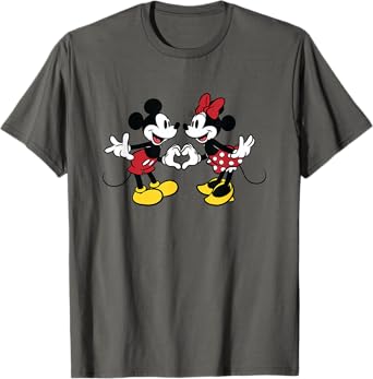 Disney Mickey And Friends Valentine's Mickey & Minnie Heart T-Shirt