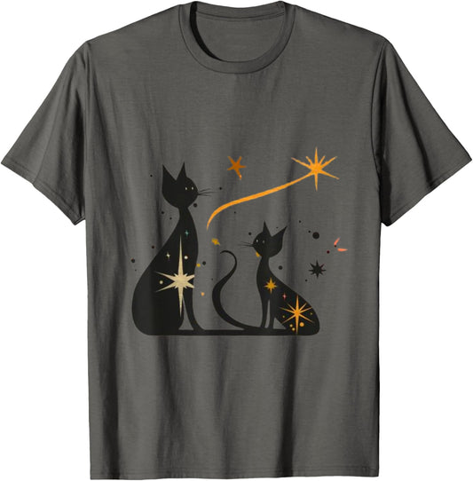 Vintage Retro Mid-Century Modern Look Cats 50s 60s Style T-Shirt