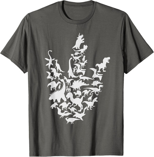 Dinosaur T-Rex Footprint Kids Paleontologist Costume T-Shirt