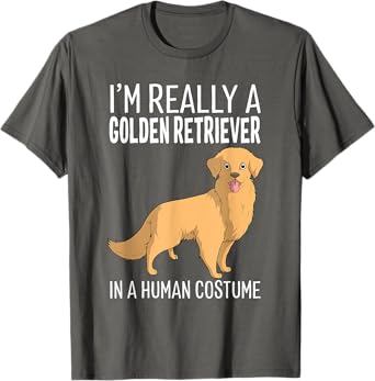 My Human Costume Im A Golden Retriever Dog Halloween T-Shirt T-Shirt