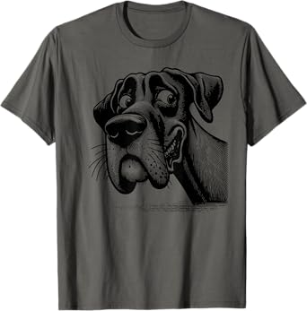 Goofy Giant Adorable Large Gentle Dog Lover Great Dane T-Shirt for Men Women Girls Kids