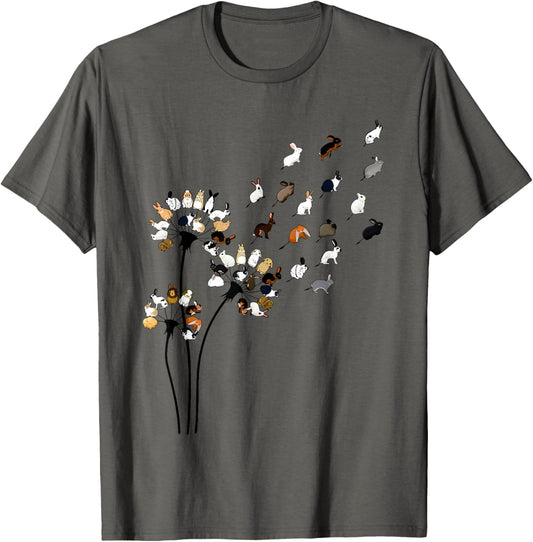funny dandelion bunny flower T-Shirt