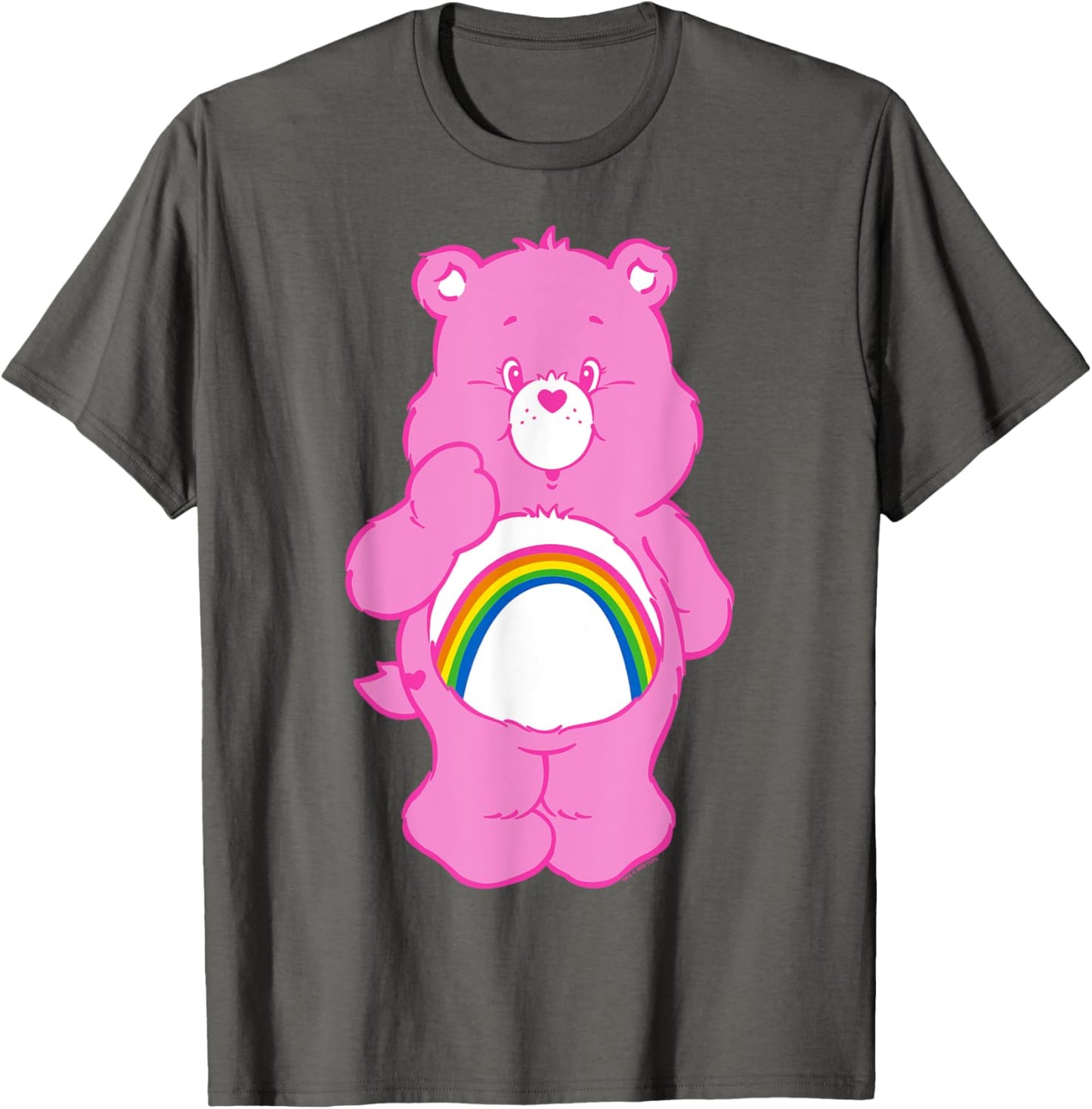 Care Bears Cheer Bear Classic Vintage Rainbow Belly Badge T-Shirt