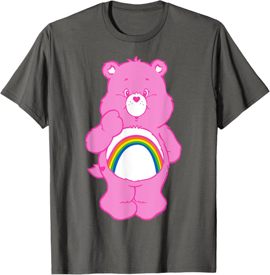 Care Bears Cheer Bear Classic Vintage Rainbow Belly Badge T-Shirt