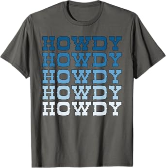 Blue Wild West Western Rodeo Yeehaw Howdy Cowgirl Country T-Shirt