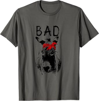 Cute Evil Donkey with Red Bandana Turban Horse T-Shirt