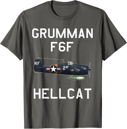 Grumman F6F Hellcat Military Navy Airplane T-Shirt T-Shirt