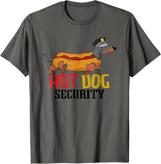 Dachshund Hot Dog Security T-Shirt