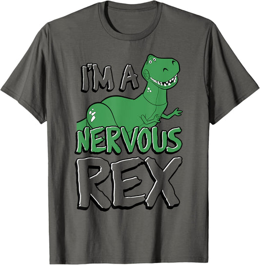 Disney Pixar Toy Story I'm A Nervous Rex Retro Portrait T-Shirt
