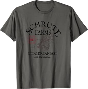 The Office Schrute Farms Large Label T-Shirt