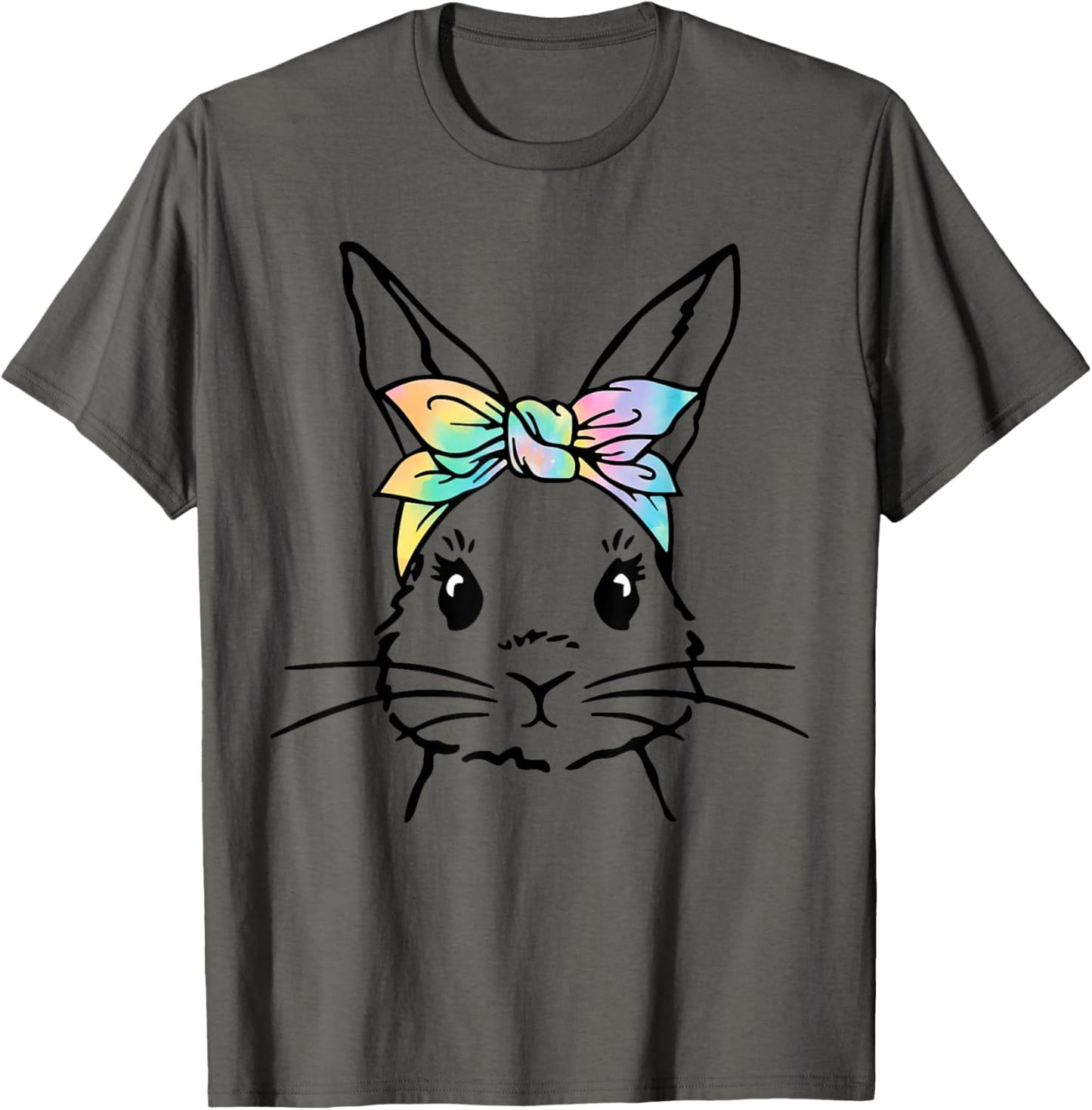Cute Bunny Face Tie Dye Rabbit Easter Day Women Girls Kids T-Shirt