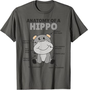 Sweet Hippo Explanation Anatomy Of A Hippo T-Shirt