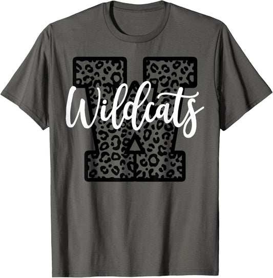 Wildcats School Spirit Mascot Leopard Cheer Fan Game Day T-Shirt