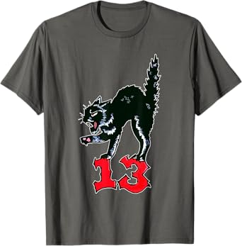 Lucky Black Cat No. 13 Pitch Bird T-Shirt