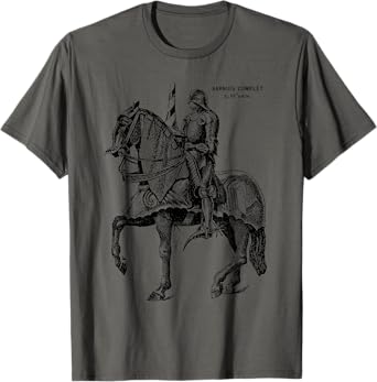 French Medieval Armored Horse and Knight Tee T-shirt T-Shirt
